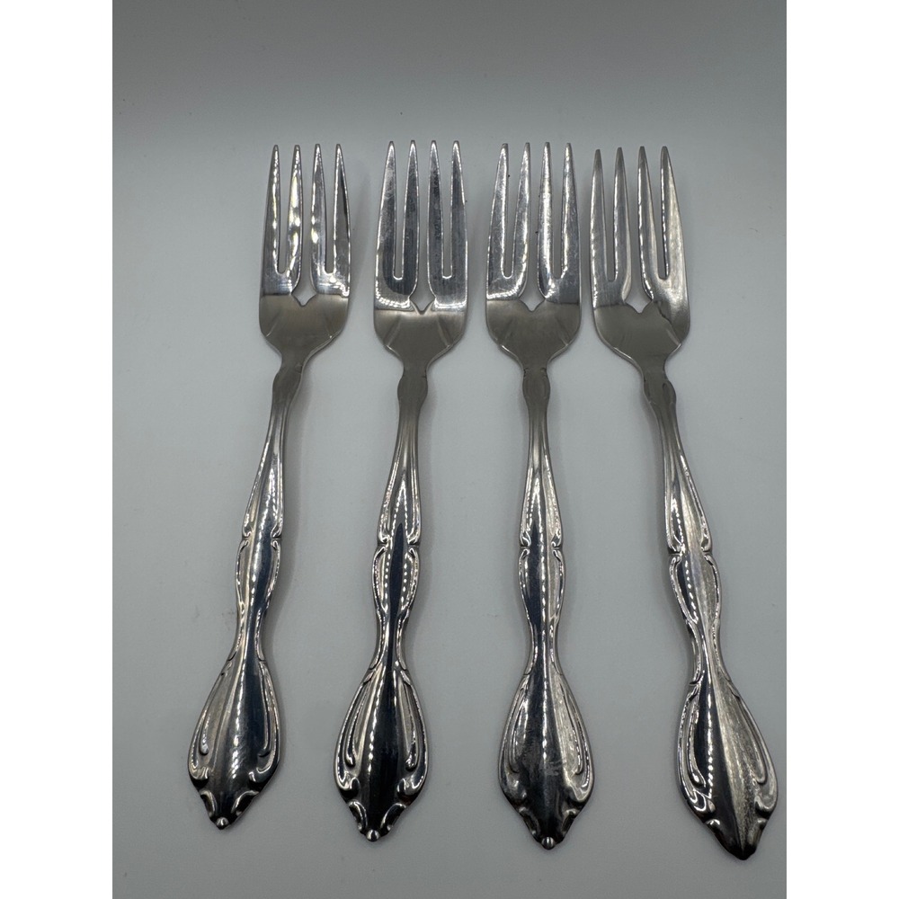 Oneida Cantata Stainless Salad Forks Set of 4 Community Glossy 72433 OHSCAN